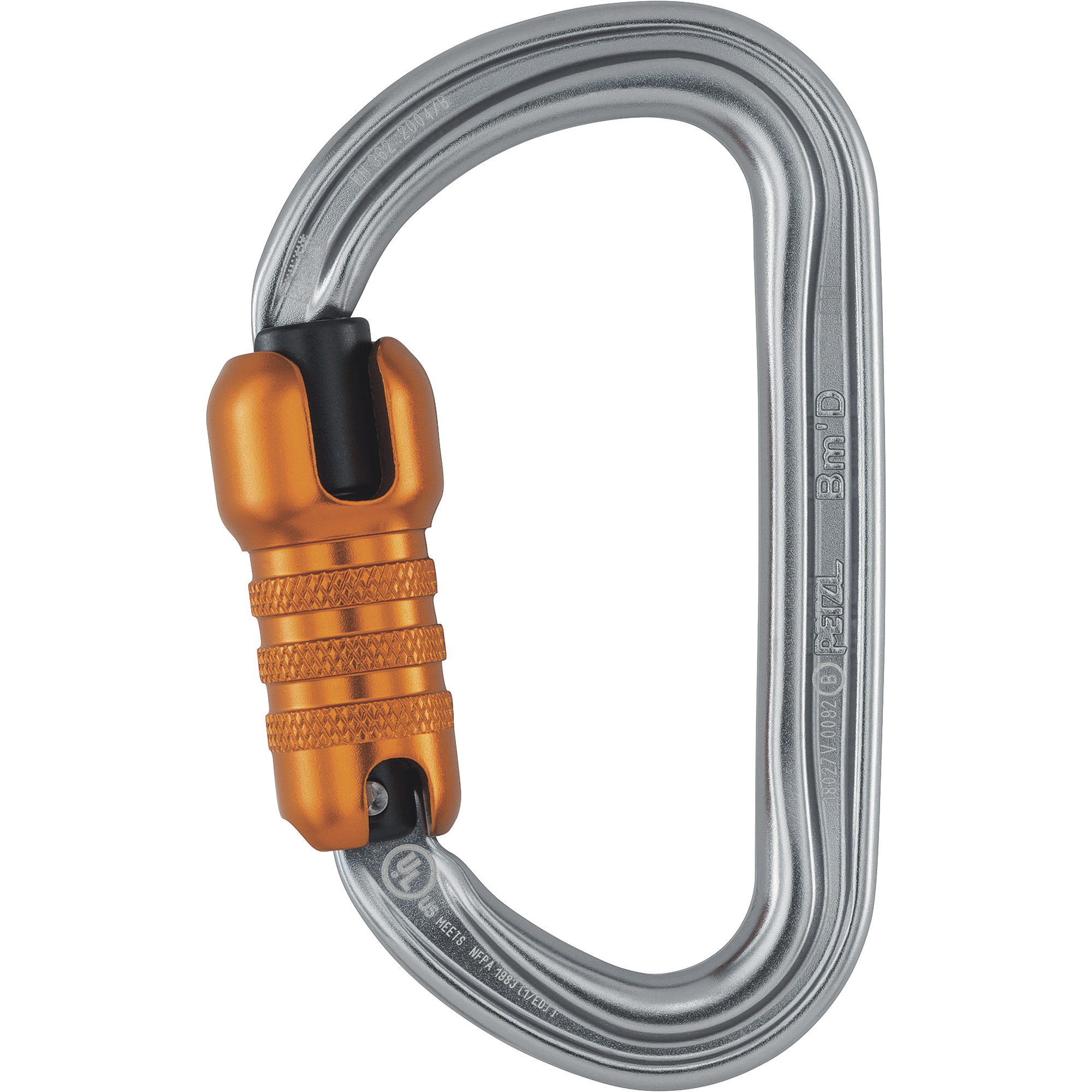Petzl BM'D Carabiner with TRIACT-LOCK, 18mm Gate, 7193-lb. Force, Aluminum, Model# M032AA00